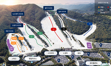 스키장 슬로프 안내 사진